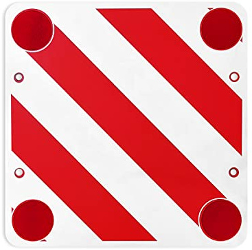 4R Quattroerre.it 1562 Warnschild aus Kunststoff mit Reflektoren für hervorstehende Lasten, Rot und Weiß