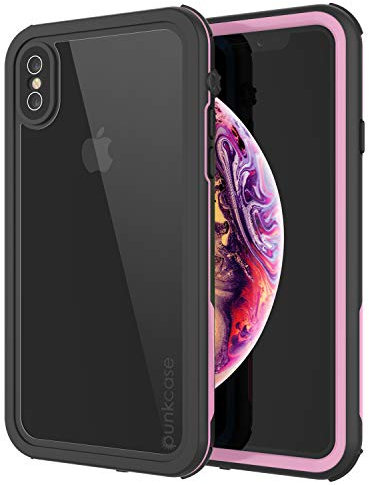 PunkCase wasserdichte Hülle [Rapture Serie] Schutzhülle IP68 Zertifiziert Ganzkörperabdeckung mit eingebautem Displayschutz [transparente Rückseite] staubdicht, stoßfest, schneefest, kompatibel mit