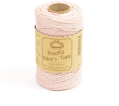 100m - Everlasto 'Solid' Beautiful Baker's Cotton Craft Twine (2mm approx) (CHERRY BLOSSOM)