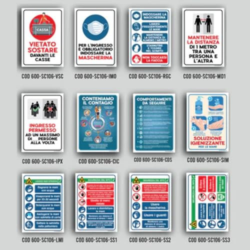 Panneaux d'avertissement et informations en forex 25 x 35 cm Instructions de lavage pour les mains