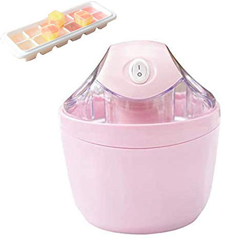 Máquina Automática Para Hacer Helados Máquina Para Hacer Sorbetes Máquina Para Hacer Batidos Diseño De Doble Entrada Postre De Fruta De Yogur Perfeccionado Para Cocina Con Bandeja De Hielo,Rosado
