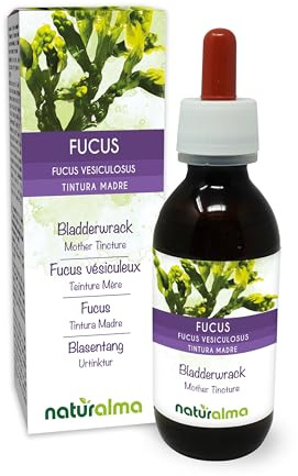 Fucus o Quercia marina (Fucus vesiculosus) tallo (alga) Tintura Madre analcoolica Naturalma - Estratto liquido gocce 120 ml - Integratore alimentare - Vegano