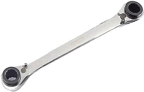 Edinstry 4 in 1 Ratchet Spanner Chrome Vanadium Steel Double Twin Ended Ratchet Wrench 4-8mm Silver For Household Garage Workshop Tools 1 PCS