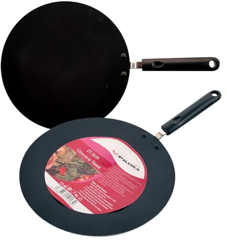 28.5cm Non Stick Tawa Pan - for Cooking, Kitchen, Crepe, Dosa, Pancake, Handle, Pizza Pan | Strong Quality, Durable & Long Lasting - Make Pancakes, Crepe, Dosa, Roti, Naan, Chapati