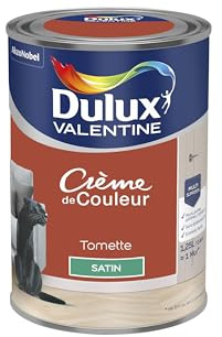 Dulux Valentine Crème de Couleur - Peinture multi-supports intérieure - Satin Tomette 1,25 L