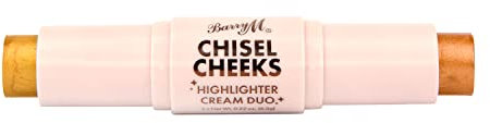 Barry M Chisel Cheeks Highlighter Cream Duo, Shade Gold/Bronze
