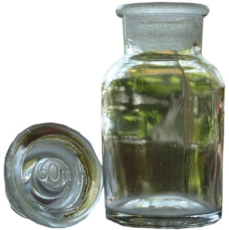 Apothekerflasche 60 ml, Weithals, Weißglas (10er Pack)