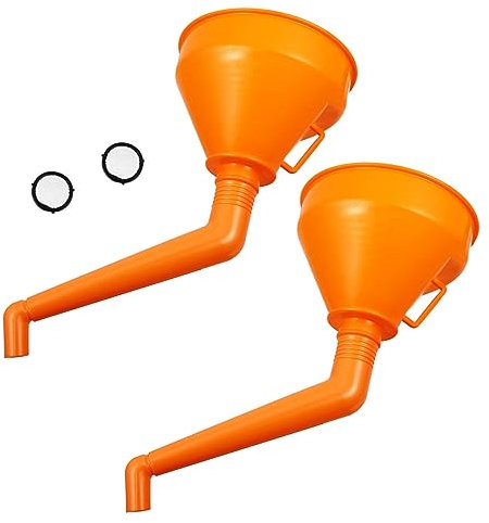 ULTECHNOVO Lot de 2 Entonnoirs à Huile Moteur Design Décalé Matériau Abs Large Ouverture pour Kérosène 2 Pièces