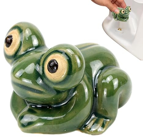 Bouchons de boulon de toilette décoratifs, capuchons de boulon de sol de toilette en forme de grenouille | Capuchons à vis de toilette en porcelaine, installation facile, décoration de salle de bain,