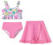 PATPAT Costume Bambina 3 Pezzi Bikini - Top Ragazza, Slip Mare Bambina, Gonna, Vestiti Bambina, Abbigliamento Bambina, Costumi da Bagno Bambina per Mare e Piscina Bambini 6-7 Anni 117-122cm