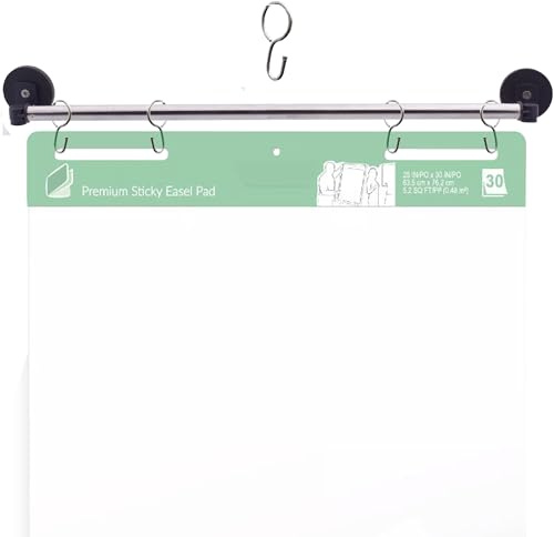 YYST 29 Easel Pad Holder, Magnetic Easel Sheet Holder, Flip Chart Paper Holder Ancho Chart Holder W 4 Hooks (Type A -1)