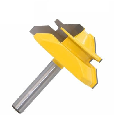 1PC 8MM tige fraise sculpture sur bois chanfrein fraises en bout 5 degrés mortaise Tenon couteau moyen serrure onglet routeur Bit 3/4