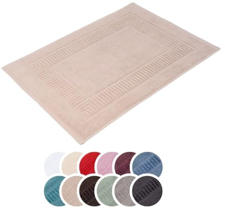 liebling Badvorleger 100% Bio Baumwolle, Serie Organic, 900 gr. / m², 50 x 70 cm, 60 Grad, GOTS-Zertifiziert, schnelltrocknend, Farbe: Taupe