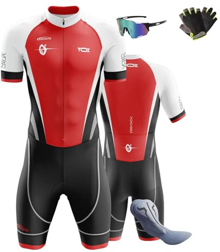 Summer Cycling Skinsuit Triatlón for Hombres,Traje de Triatlón Hombres,Conjunto de Traje de triatlón de Manga Corta para Hombre,MTB Mono para Correr, Andar en Bicicleta, Nadar (1,5XL)