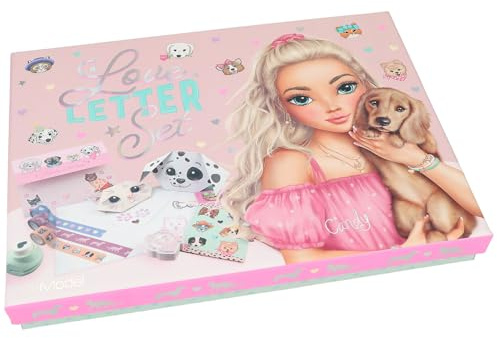 Depesche 12881 TOPModel Kitty and Doggy – textningsset i hund- och kattdesign, inklusive brevpapper, kuvert, klistermärken, stämpel UVM.