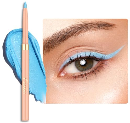 OULAC Lápices de Ojos Mate Dura 24 Horas+, Twist-up Azul Eyeliner Resistente al Agua, Altamente Pigmentado Sin Manchas, y Suave, Vegan (10) Free Spirit