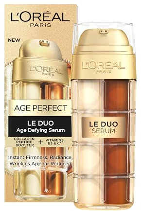 L’Oréal Paris Age Defying Serum Le Duo, Collagen Peptide Booster and Vitamins B3 & C*, Instant Firmness & Radiance, Clinically proven reverse appearance of up to 5 years of wrinkles*, 30ml
