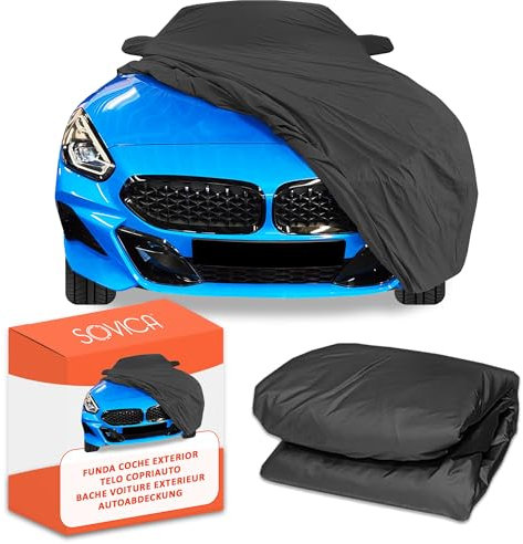 Funda Coche Exterior 540 x 175 x 150 cm Valida para Todo Tipo de Coches Grandes como Familiares monovolumen Furgonetas SUV todoterrenos 4x4 Material PEVA