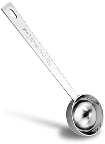 Kaffeelöffel Portionierer 15ml Kaffeelöffel Edelstahl Kaffee Messlöffel mit Langem Griff Kaffee Dosierlöffel Wiederverwendbar Kaffeemesslöffel Kaffeeportionierer Zum Abmessen von Kaffee Puderzucker