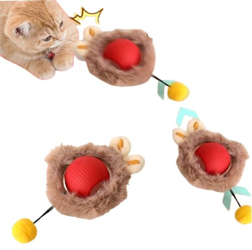 Interaktives Katzenspielzeug Ball Katzenspielzeug für Indoor Katzen Erwachsene Katzenspielzeug Smart Cat Ball Spielzeug für Katzen Bewegungsmelder 360° Rolling kleine Katzen Puppy Hunde Pet Ball