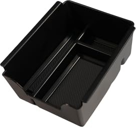 MEDZUK 4 Colors Compatible with Dacia Duster 3 2024-2025 2026 Car Center Console Armrest Storage Box, Glove Compartment Organiser Tray Accessories (No handbrake, Black) | Car centre console storage box, organiser for the centre console accessories, more storage space in the car, non-slip mat