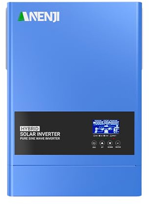 6200W Solar Hybrid Wechselrichter 48V DC/230V AC Reiner Sinus 120A MPPT + Netzeinspeisung,Max PV-Eingangsspannung 500V mit WiFi 4 Lademodi für 48V Lithium Batterien Wohnmobile/Hausnotstrom
