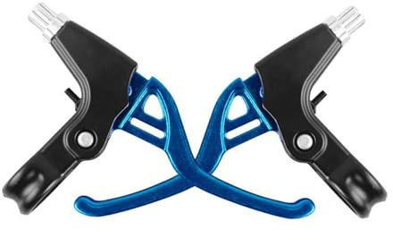 DRYUSFD 1 Pair Bicycle Brake Levers for Marin Larkspur E/Rift Zone/Alpine Trail/Coast Trail, Cycling Brake Lever Handles Handlebar, Aluminum Alloy Brake Lever Brake, Brake Lever Replacement,C-Blue