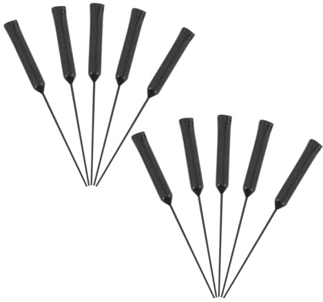 MUCKLILY Kit de Nettoyage Accessoires Confortables et Multifonctionnels 10 Bâtonnets en Pvc Noirs pour Amplificateur Auditif pour Entretien