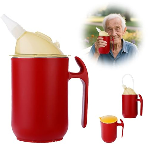 KQWVZ 3-In-1 Gobelets Anti-Déversement Pour Personnes Âgées, 400 ML Tasse À Bec Anti-Fuite Pour Personnes Âgées, Gobelet Anti-Fuite Pour PersonnesÂgées Avec Poignées, Pour Adultes Et Maternité