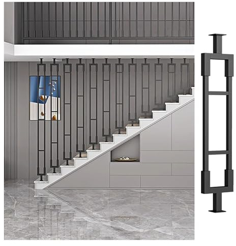 Balaustres de hierro modernos, husillos decorativos para mayor seguridad y estilo en escaleras, vallas interiores y separadores de habitaciones