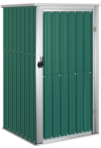 prissent Fahrradunterstand 88x89x161 cm Gartenhaus Metall Geräteschuppen Gerätehäuser Zur Aufbewahrung von Rasenmähern, Fahrradunterstand Storage Shed, Fahrrädern usw Grün