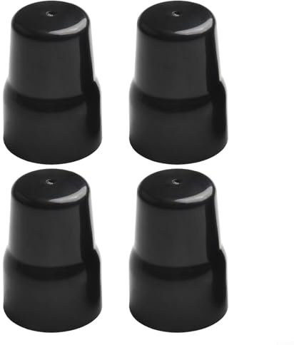 ComfyHarbor Black Radiator Valve Cap Replacement Set, Pipe Cover For Heating System, For Most Radiator Valves, Secure Grip Installation, Size 25X36x20 MM For Reliable Protection(4PCS)