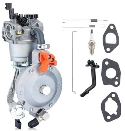 MonoSora Carburatore propano a doppio combustibile per kit di conversione GPL, compatibile con generatori GX160 e GX200, misura standard