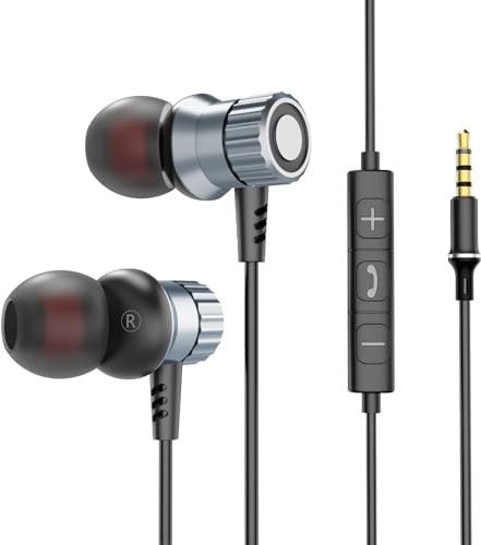 IeemTkxxe Earphones, Wired Earbuds with Microphone and Volume Control, High Definition,Powerful Bass Sound, in-Ear Headphones Compatible with 3.5mm Headphones Devices