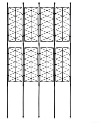 Marco de enrejado de plástico y metal, soporte fiable para el crecimiento vertical de las plantas en cualquier entorno de jardín (D)