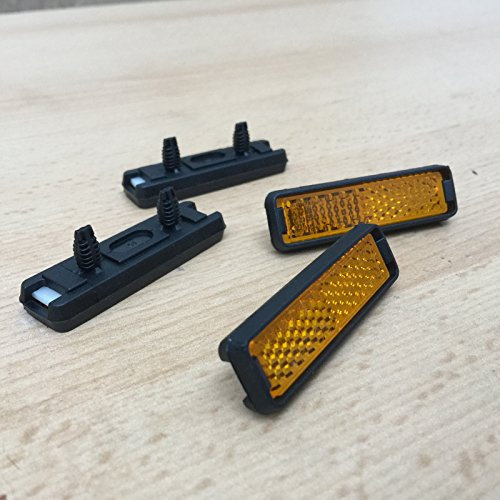 Pedal Reflektoren Set 4 Stück zum Stecken Fahrrad Pedalreflektor Rückstrahler Pedalstrahler