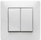 FAMATEL Double commutateur | Interrupteur à encastrer | Série Habitat 15 | Installation facile | Haute étanchéité du produit | 10 A | 250 V | Blanc