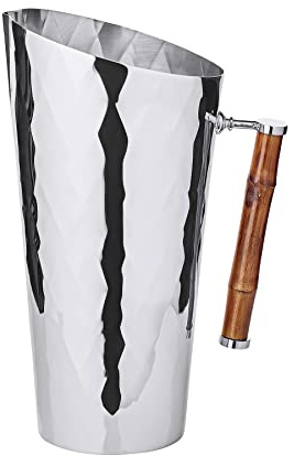 EDZARD Krug Jana, Edelstahl mit Bambusgriff 1,8 Liter, 25 cm hoch
