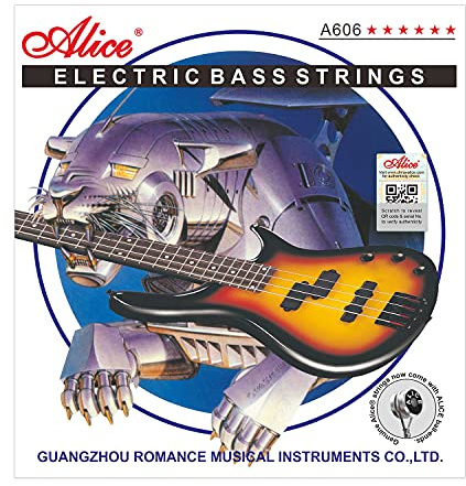 Bass Guitar Strings, Alice Bass String 5 Strings Medium Gauge 45-130 Nickel Alloy Winding String with Nickel-Plated Ball-End for 5 Strings Electric Bass