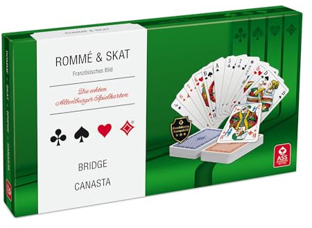 ASS Altenburger 22570188 Spielkartenkassette - französisches Bild, in umweltfreundlicher Stülpschachtel für Rommé, Skat, Bridge, Canasta