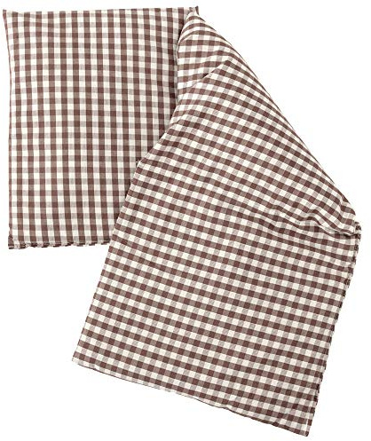 GIRAFFENLAND Rapssamenkissen 20x50cm groß 3-Kammer - Wärmekissen, Körnerkissen - braun-weiß