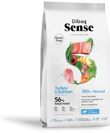 Dibaq Sense sans Céréales Saumon y Dinde Chiot, 12 kg