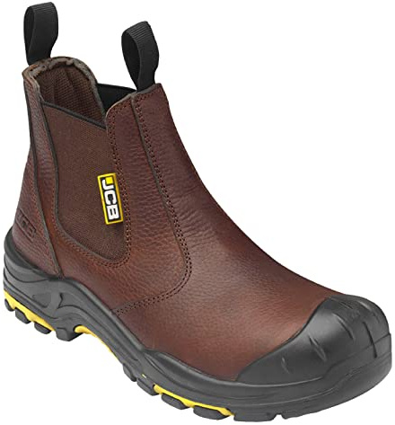 JCB - Men's Dealer T Chelsea Boot - Classic Chelsea Style - Durable & Stylish - for Casual or Workwear - Brown - Size 7 UK, 41 EU