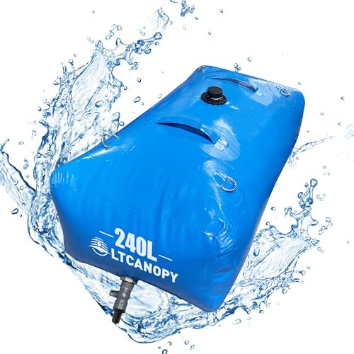LTCANOPY Wasserspeicherblase, große Kapazität Faltbarer Wasserblasentanks, zusammenklappbar Wassertank,Tragbare Wasserblase,feuerbekämpfend landwirtschaftliche Nutzung 52.7Gallone (240Liter)