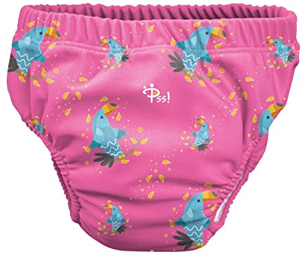 PSS! | Costume Contenitivo Bambino, Pannolino Costumino Neonato, Mare e Piscina, Stampa Crazy Tucan, Taglia S, Made in Italy