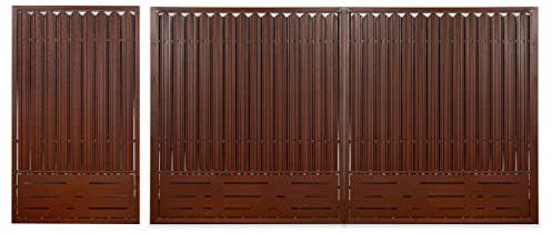 Romexpres Metall Gartentor Set: Fußgänger und Auto Metallzaun Tür Set Gartentür Set Gartenzaun Set Tor Metalltor Eingangstor Set, Farben: braun, grau oder schwarz (Braun)