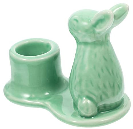 VINTORKY Keramischer Kaninchen Kerzenhalter Für Ostern Adorable Tischdekoration Für Stimmungsvolle Abende Und Besondere Anlässe Für Und Schlafzimmer