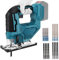 Professional 18V System Akku-Stichsäge für Makita 18V Lithium-Akku, Elektro-Stichsäge Schneller Blattwechsel für Holz, PVC, Sperrholz und Metall(Batterien nicht enthalten)