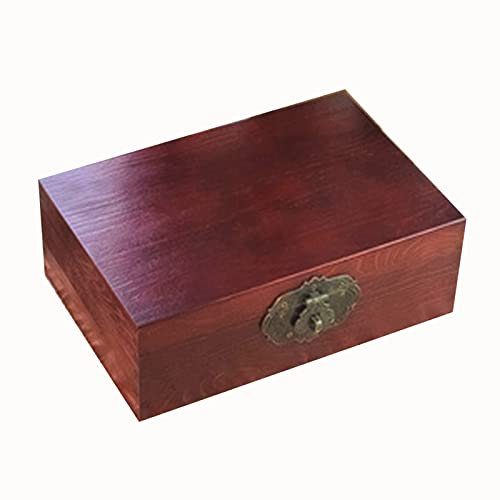 asdchZen Nähset, Nähkasten Aus Holz, Antike Aufbewahrung Mit Schloss, Europäischer Retro-Nähkasten, Aufbewahrungsbox