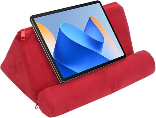 Kelepu Supporto Tablet Letto, Leggio da Letto con Cuscino Comodo per Tablet, E-reader, Libri e Riviste, Porta Tablet da Pieghevole e Portatile